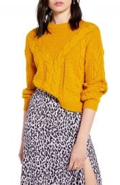 BP  x Claudia Sulewski Cable Sweater  Regular  amp  Plus Size    Nordstrom at Nordstrom